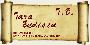 Tara Budišin vizit kartica
